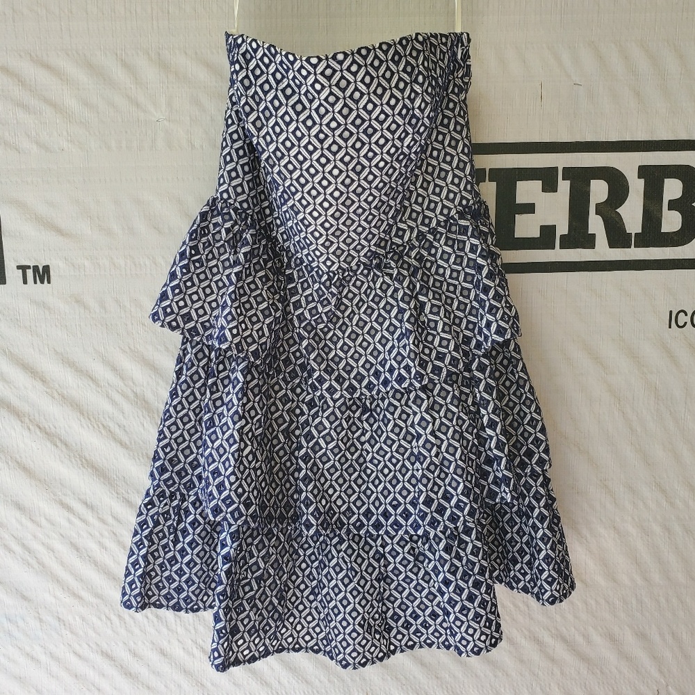 NWOT Eyelet Straples Tiered Ruffles